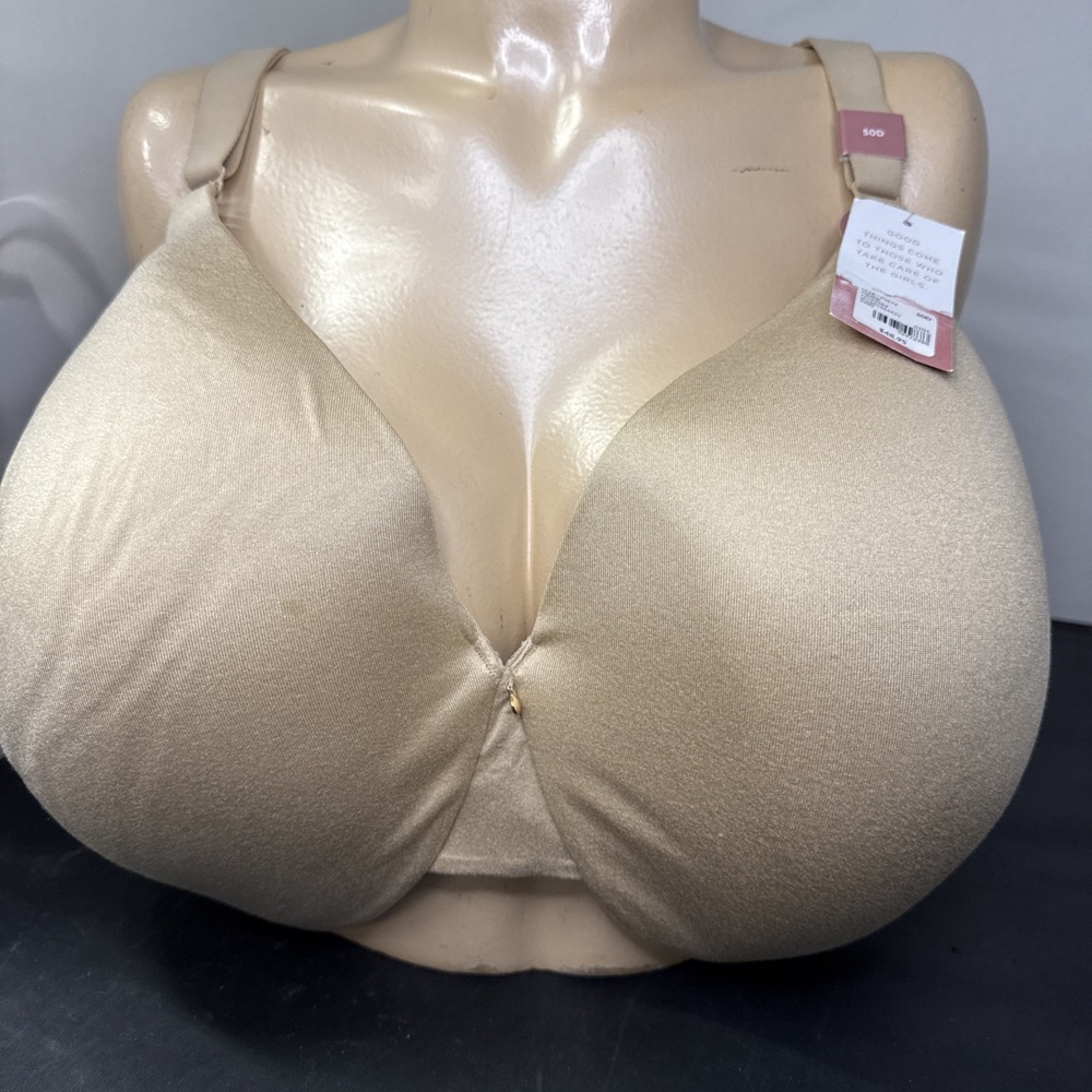 cacique beige bra size 50 d new with tags back closure